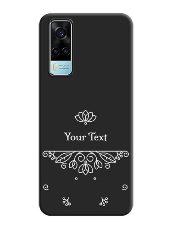 Custom Lotus Garden Custom Text On Space Black Personalized Soft Matte Phone Covers -Vivo Y53S