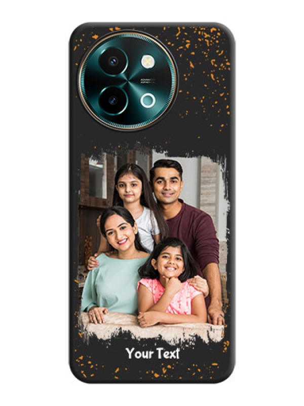 Custom Spray Free Design on Photo On Space Black Custom Soft Matte Mobile Back Cover - Vivo Y58 5G