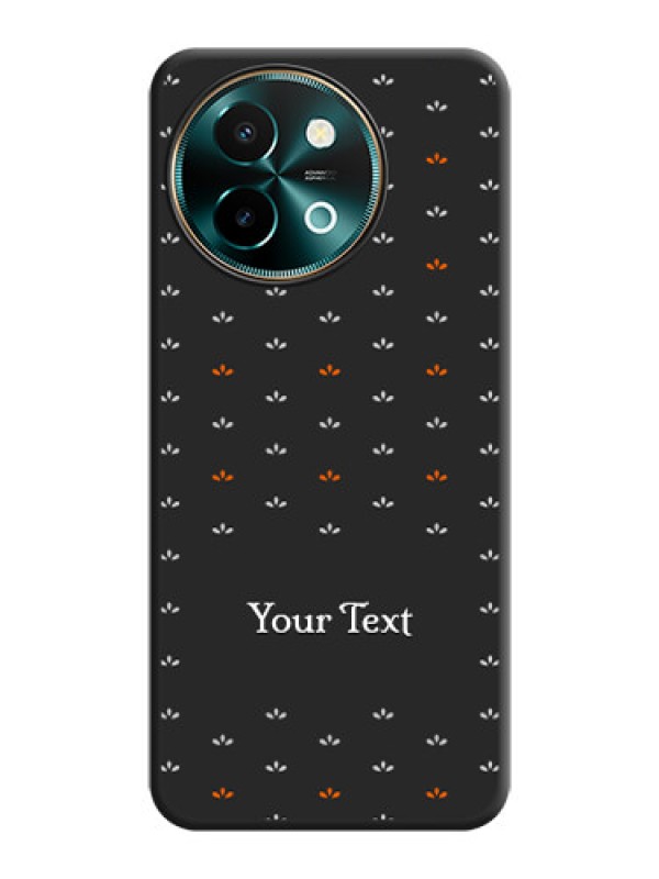 Custom Simple Pattern With Custom Text On Space Black Custom Soft Matte Mobile Back Cover - Vivo Y58 5G