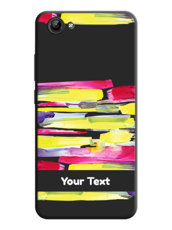 Custom Brush Coloured on Space Black Personalized Soft Matte Phone Covers - Vivo Y71