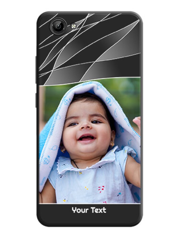 Custom Mixed Wave Lines - Photo on Space Black Soft Matte Mobile Cover - Vivo Y71