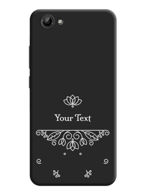 Custom Lotus Garden Custom Text On Space Black Personalized Soft Matte Phone Covers -Vivo Y71