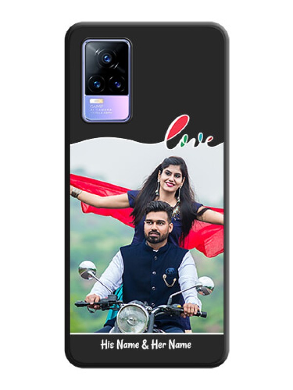 Custom Fall in Love Pattern with Picture on Photo on Space Black Soft Matte Mobile Case - Vivo Y73