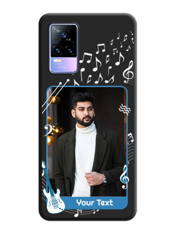 Custom Musical Theme Design with Text on Photo on Space Black Soft Matte Mobile Case - Vivo Y73