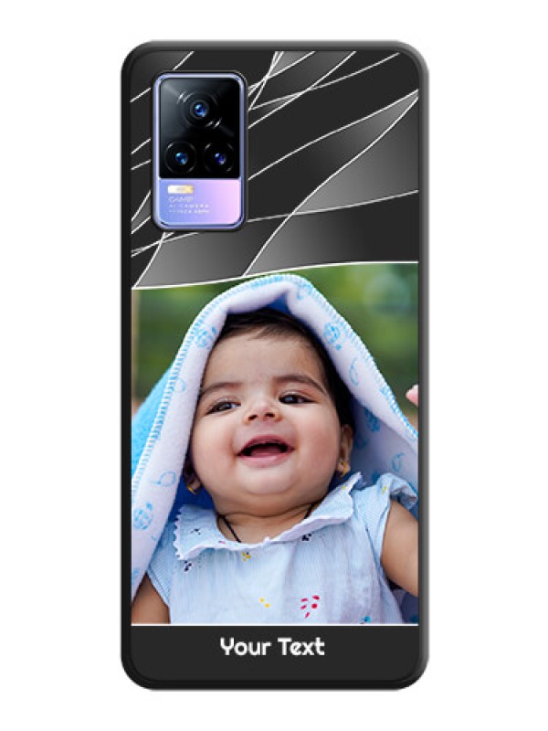 Custom Mixed Wave Lines on Photo on Space Black Soft Matte Mobile Cover - Vivo Y73