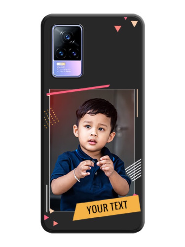 Custom Photo Frame with Triangle Small Dots on Photo on Space Black Soft Matte Back Cover - Vivo Y73