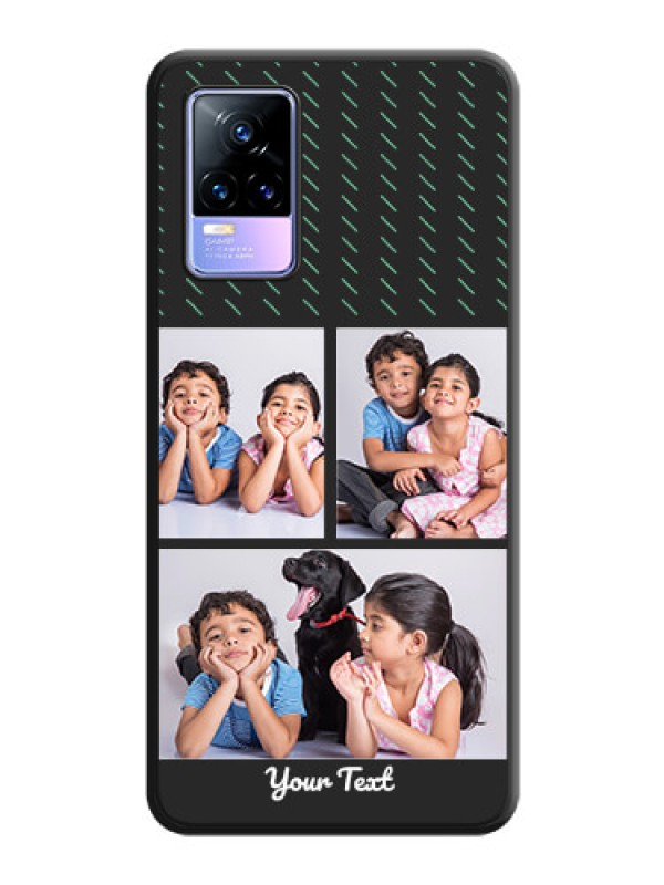 Custom Cross Dotted Pattern with 2 Image Holder on Personalised Space Black Soft Matte Cases - Vivo Y73