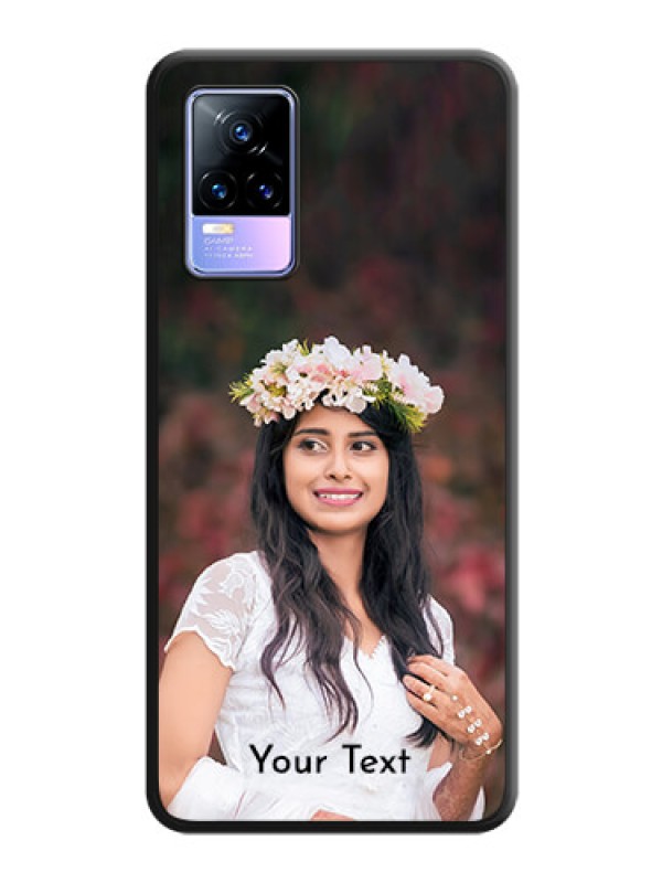 Custom Full Single Pic Upload With Text On Space Black Personalized Soft Matte Phone Covers -Vivo Y73