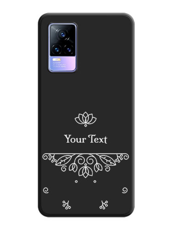 Custom Lotus Garden Custom Text On Space Black Personalized Soft Matte Phone Covers -Vivo Y73