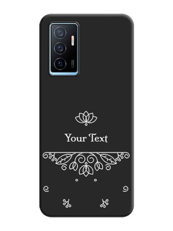 Custom Lotus Garden Custom Text On Space Black Personalized Soft Matte Phone Covers -Vivo Y75 4G