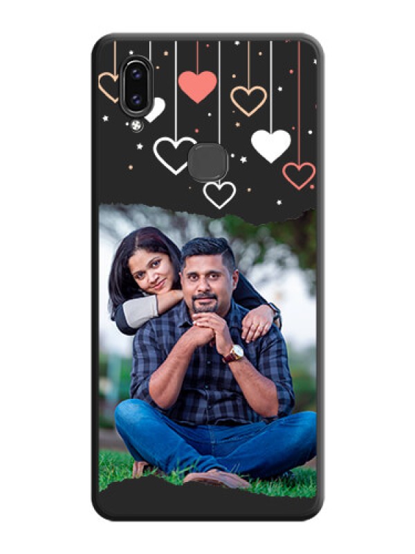 Custom Love Hangings with Splash Wave Picture on Space Black Custom Soft Matte Phone Back Cover - Vivo Y85