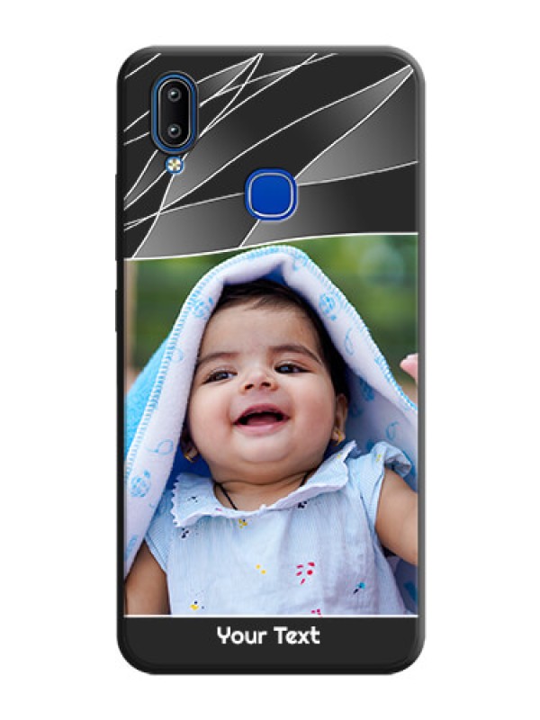 Custom Mixed Wave Lines - Photo on Space Black Soft Matte Mobile Cover - Vivo Y91