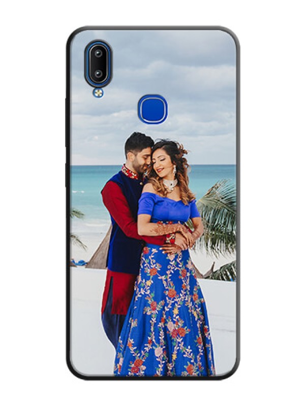 Custom Full Single Pic Upload On Space Black Personalized Soft Matte Phone Covers -Vivo Y91