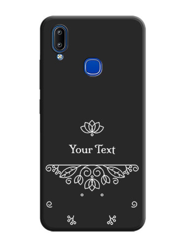 Custom Lotus Garden Custom Text On Space Black Personalized Soft Matte Phone Covers -Vivo Y91