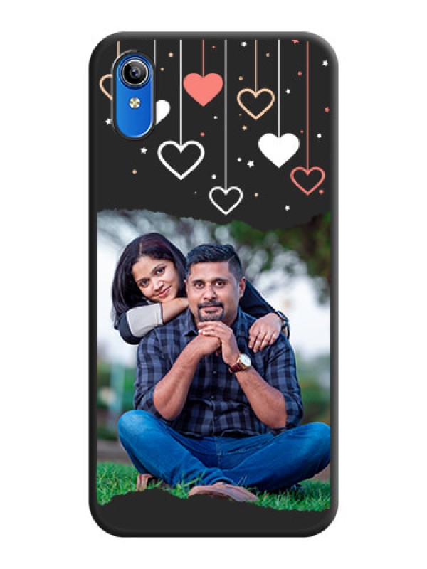 Custom Love Hangings with Splash Wave Picture on Space Black Custom Soft Matte Phone Back Cover - Vivo Y91i