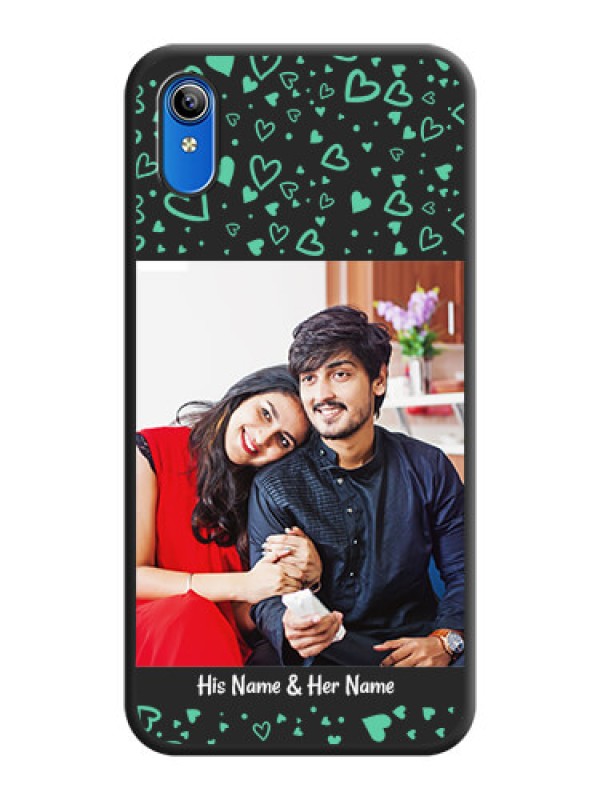 Custom Sea Green Indefinite Love Pattern on Photo on Space Black Soft Matte Mobile Cover - Vivo Y91i