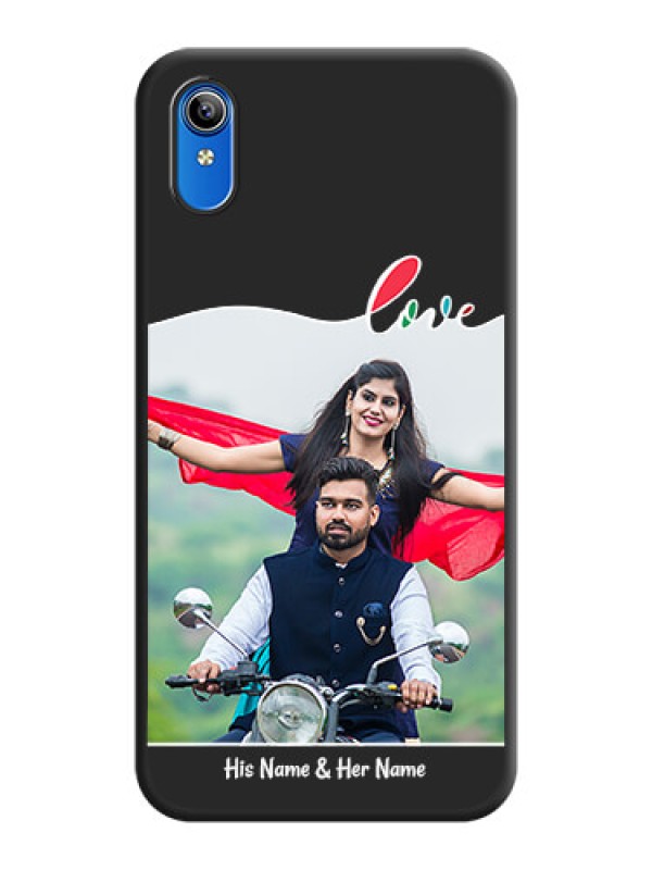 Custom Fall in Love Pattern with Picture on Photo on Space Black Soft Matte Mobile Case - Vivo Y91i