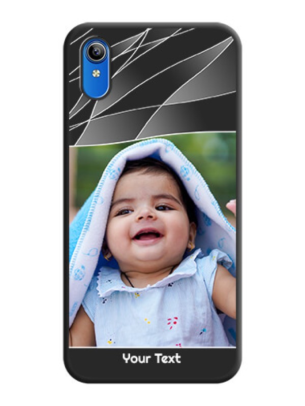 Custom Mixed Wave Lines on Photo on Space Black Soft Matte Mobile Cover - Vivo Y91i