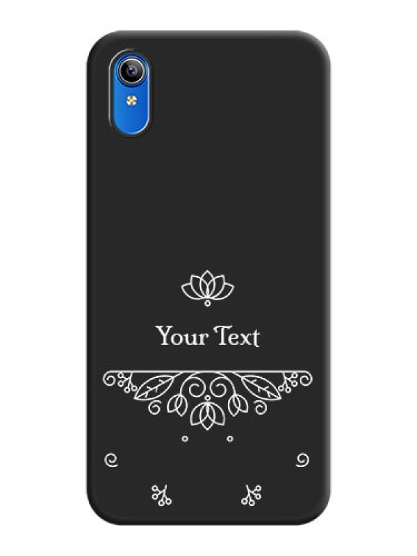 Custom Lotus Garden Custom Text On Space Black Personalized Soft Matte Phone Covers -Vivo Y91I