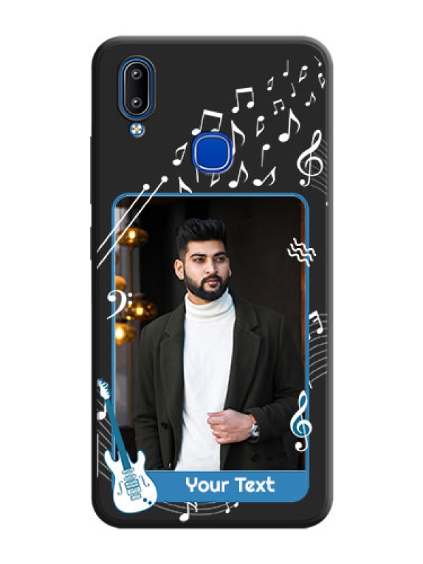 Custom Musical Theme Design with Text - Photo on Space Black Soft Matte Mobile Case - Vivo Y95