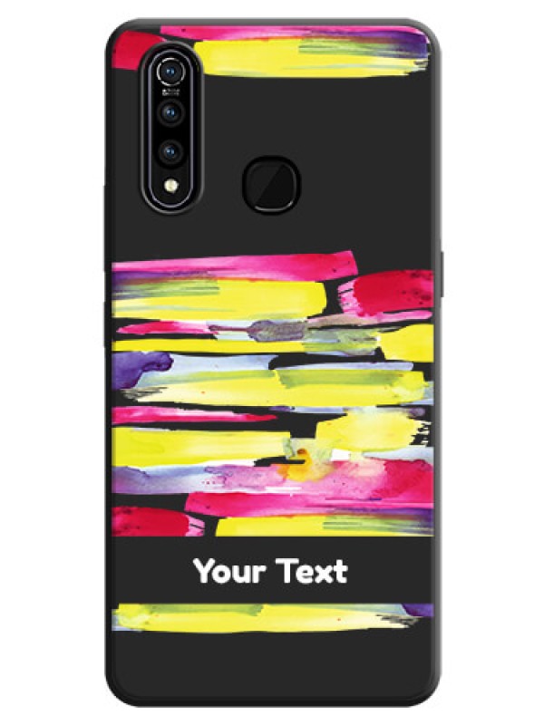 Custom Brush Coloured on Space Black Personalized Soft Matte Phone Covers - Vivo Z1 Pro