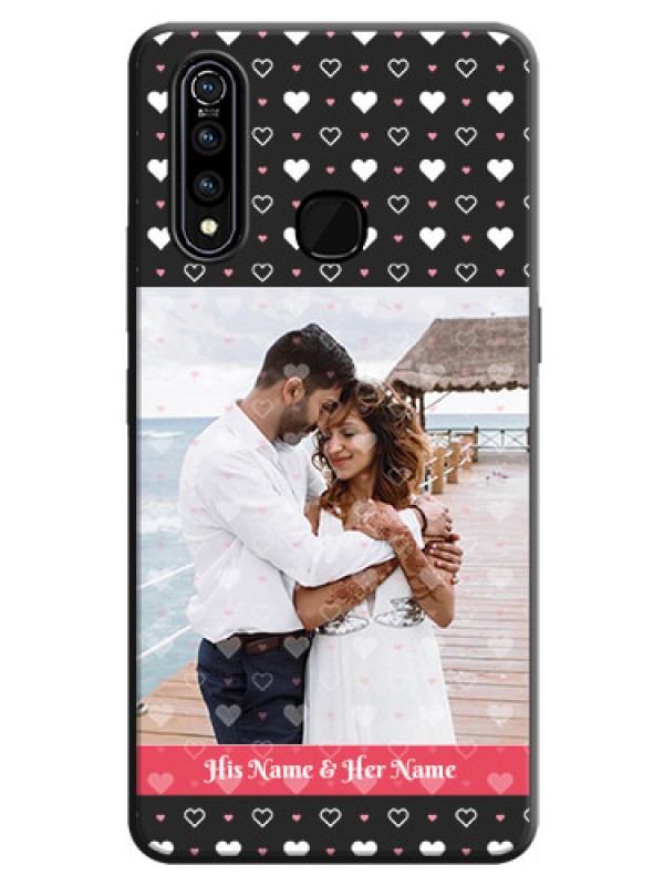 Custom White Color Love Symbols with Text Design - Photo on Space Black Soft Matte Phone Cover - Vivo Z1 Pro