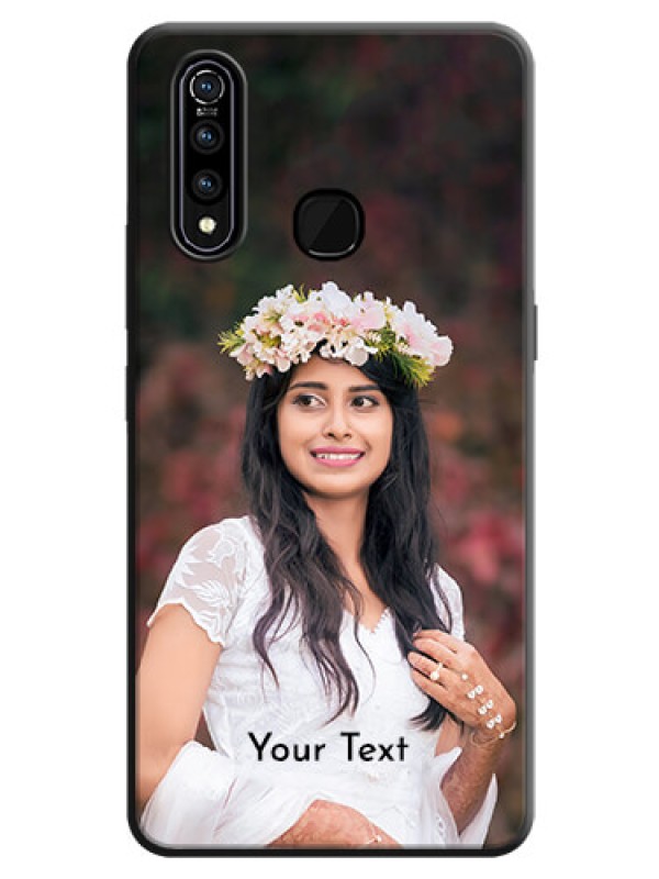 Custom Full Single Pic Upload With Text On Space Black Personalized Soft Matte Phone Covers -Vivo Z1 Pro