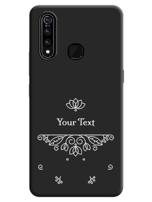 Custom Lotus Garden Custom Text On Space Black Personalized Soft Matte Phone Covers -Vivo Z1 Pro