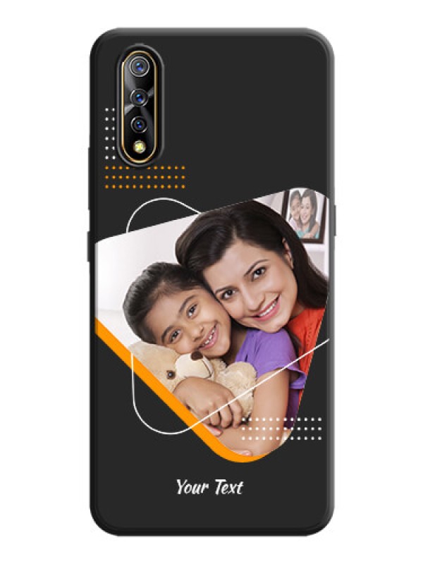 Custom Yellow Triangle - Photo on Space Black Soft Matte Phone Cover - Vivo Z1X