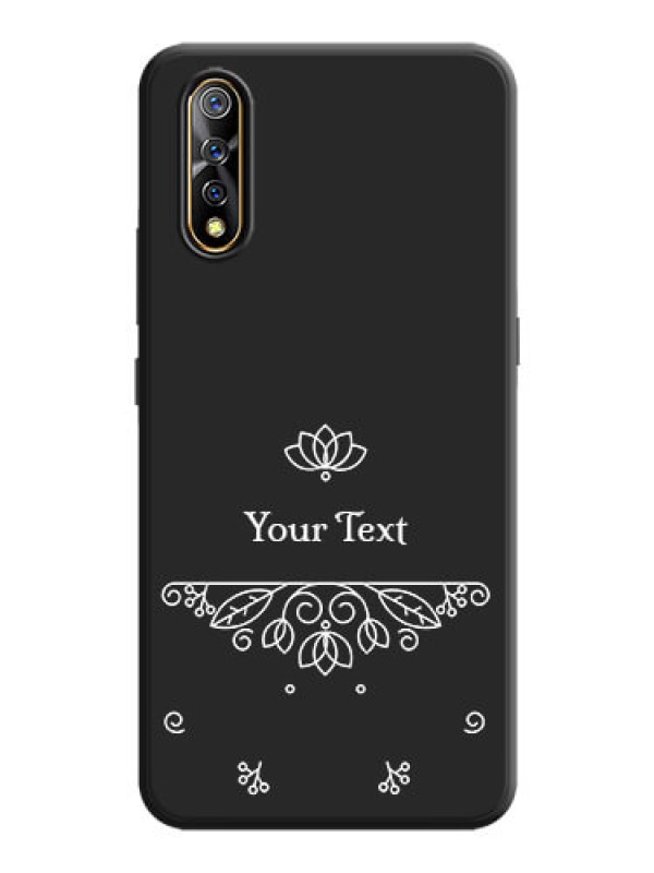Custom Lotus Garden Custom Text On Space Black Personalized Soft Matte Phone Covers -Vivo Z1X