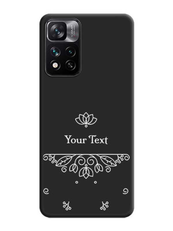 Custom Lotus Garden Custom Text On Space Black Personalized Soft Matte Phone Covers -Xiaomi 11I 5G