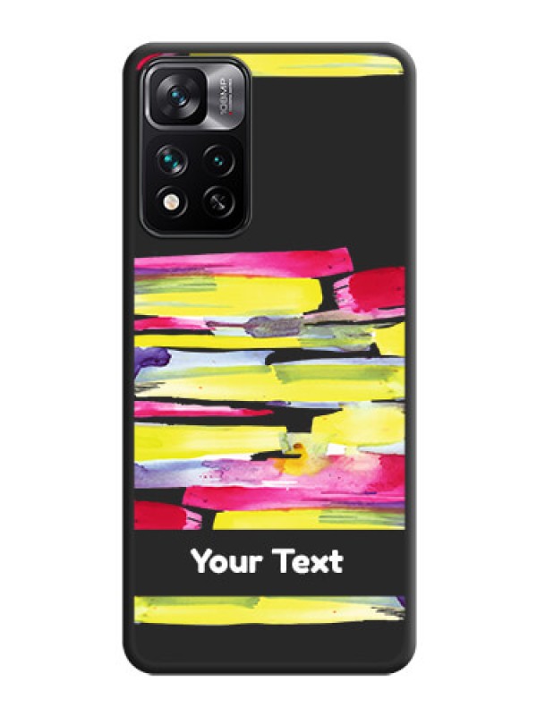 Custom Brush Coloured on Space Black Personalized Soft Matte Phone Covers - Xiaomi 11i Hypercharge 5G