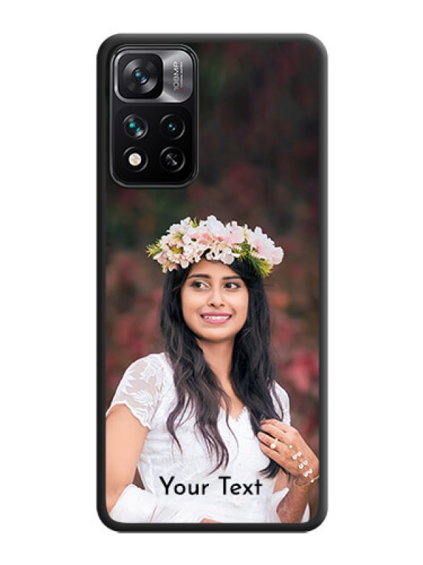 Custom Full Single Pic Upload With Text On Space Black Personalized Soft Matte Phone Covers -Xiaomi 11I Hypercharge 5G