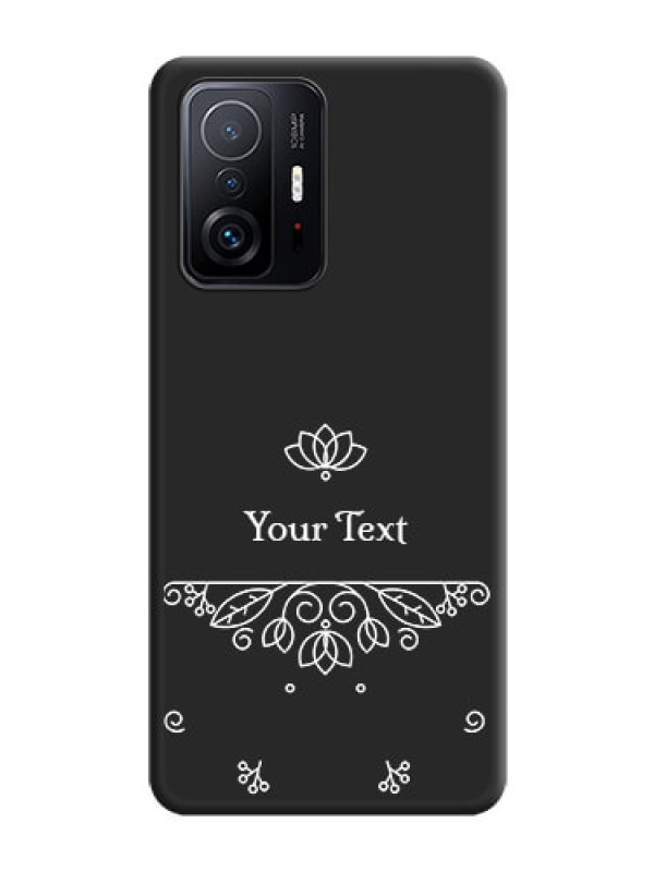 Custom Lotus Garden Custom Text On Space Black Personalized Soft Matte Phone Covers -Xiaomi 11T Pro 5G