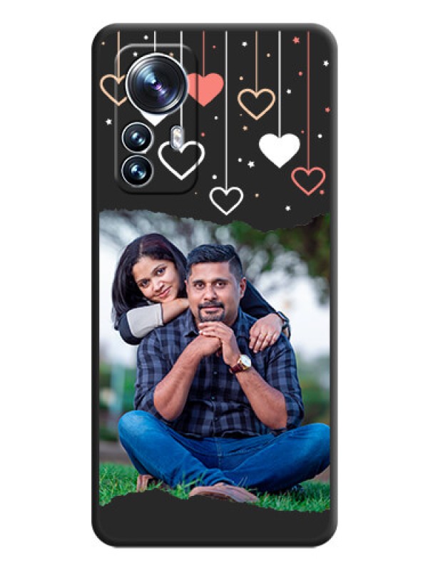 Custom Love Hangings with Splash Wave Picture on Space Black Custom Soft Matte Phone Back Cover - Xiaomi 12 Pro 5G