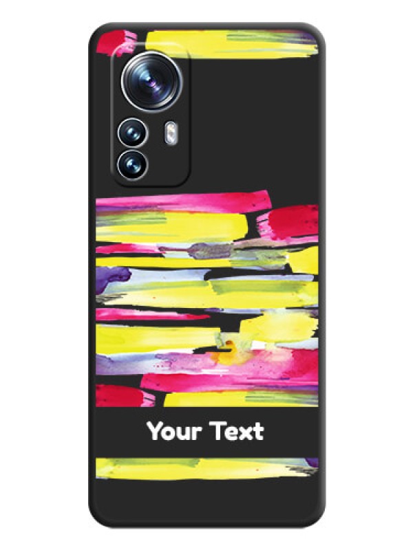 Custom Brush Coloured on Space Black Personalized Soft Matte Phone Covers - Xiaomi 12 Pro 5G