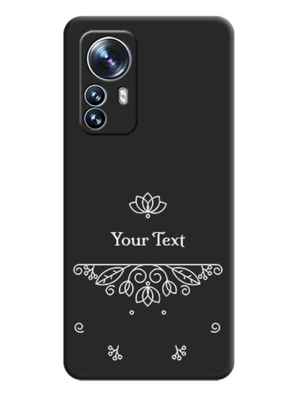 Custom Lotus Garden Custom Text On Space Black Personalized Soft Matte Phone Covers -Xiaomi 12 Pro 5G