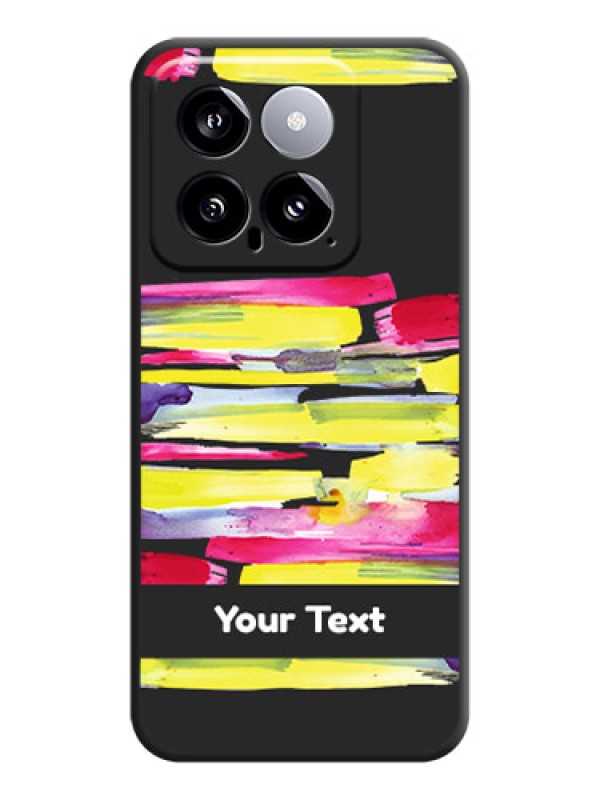 Custom Brush Coloured on Space Black Personalized Soft Matte Phone Covers - Xiaomi 14 5G