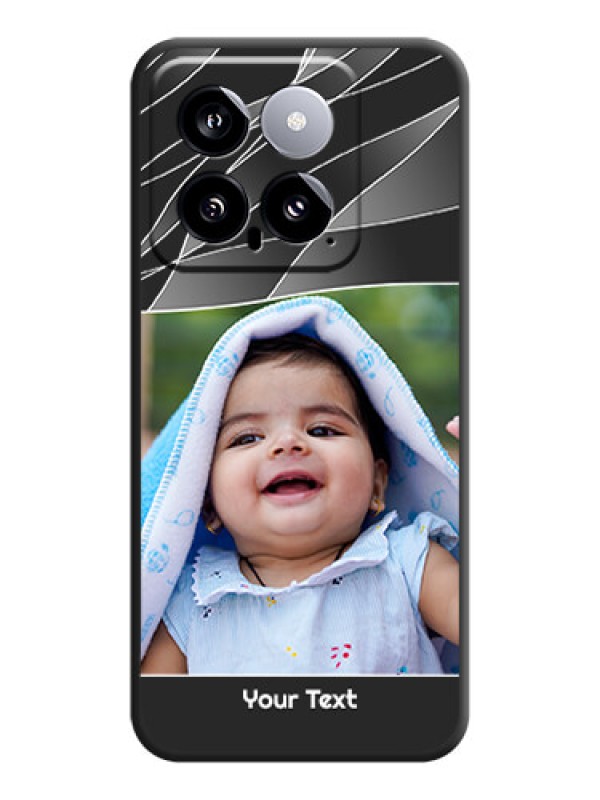 Custom Mixed Wave Lines - Photo on Space Black Soft Matte Mobile Cover - Xiaomi 14 5G