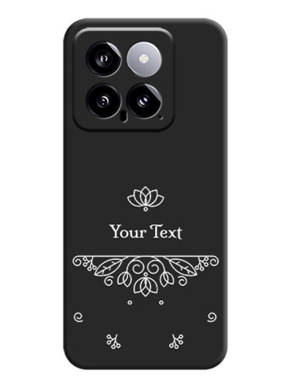 Custom Lotus Garden Custom Text On Space Black Personalized Soft Matte Phone Covers - Xiaomi 14 5G