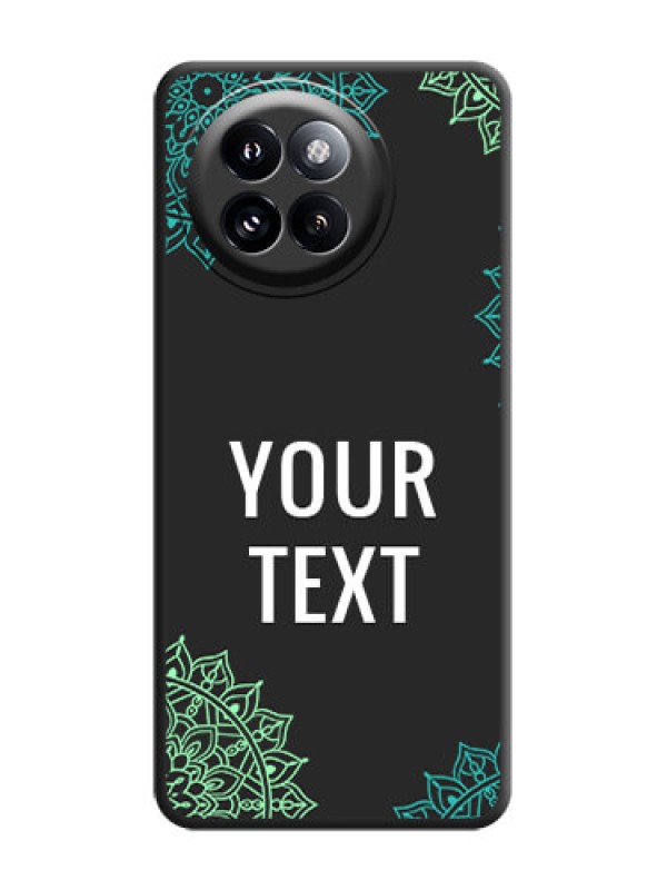 Custom Your Name with Floral Design On Space Black Custom Soft Matte Mobile Back Cover - Xiaomi 14 Civi