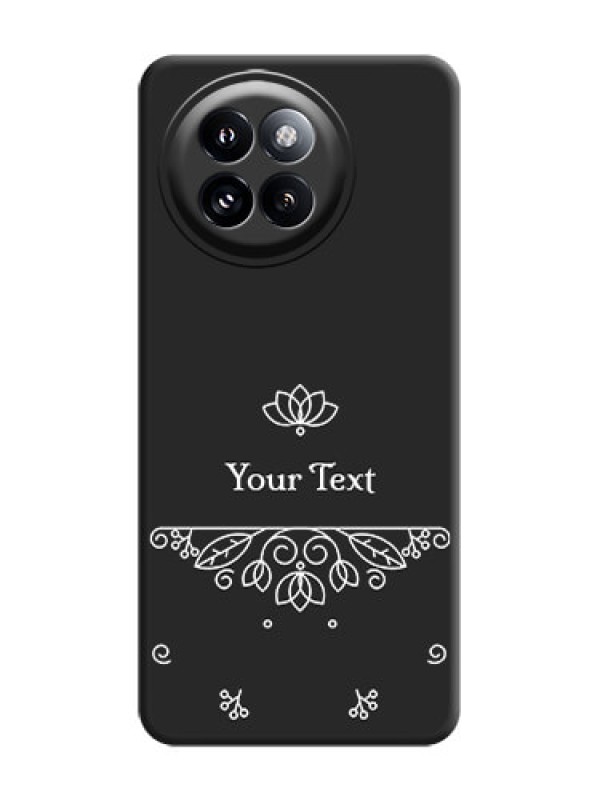 Custom Lotus Garden Custom Text On Space Black Custom Soft Matte Mobile Back Cover - Xiaomi 14 Civi