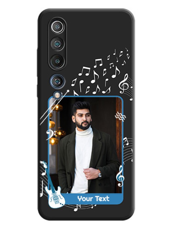 Custom Musical Theme Design with Text - Photo on Space Black Soft Matte Mobile Case - Mi 10 5G