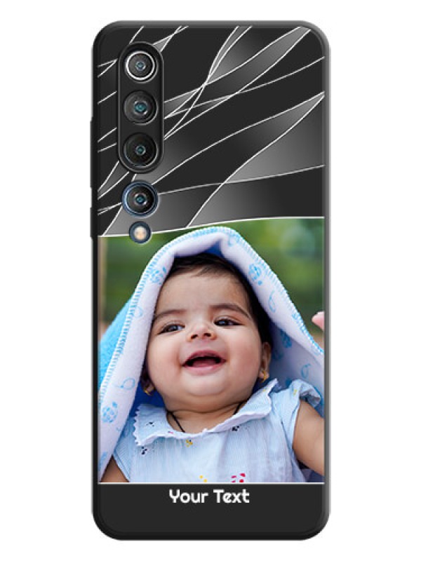 Custom Mixed Wave Lines - Photo on Space Black Soft Matte Mobile Cover - Mi 10 5G