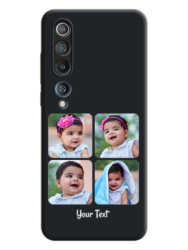 Custom Floral Art with 6 Image Holder - Photo on Space Black Soft Matte Mobile Case - Mi 10 5G