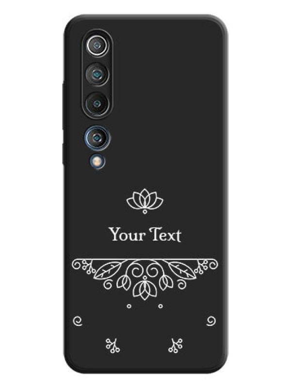Custom Lotus Garden Custom Text On Space Black Personalized Soft Matte Phone Covers -Xiaomi Mi 10 5G