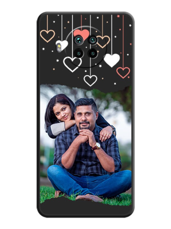 Custom Love Hangings with Splash Wave Picture on Space Black Custom Soft Matte Phone Back Cover - Mi 10i 5G