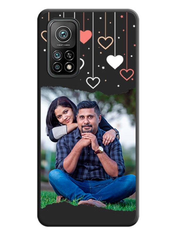 Custom Love Hangings with Splash Wave Picture on Space Black Custom Soft Matte Phone Back Cover - Mi 10T Pro