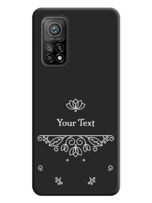 Custom Lotus Garden Custom Text On Space Black Personalized Soft Matte Phone Covers -Xiaomi Mi 10T Pro