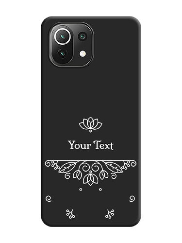 Custom Lotus Garden Custom Text On Space Black Personalized Soft Matte Phone Covers -Xiaomi Mi 11 Lite Ne 5G